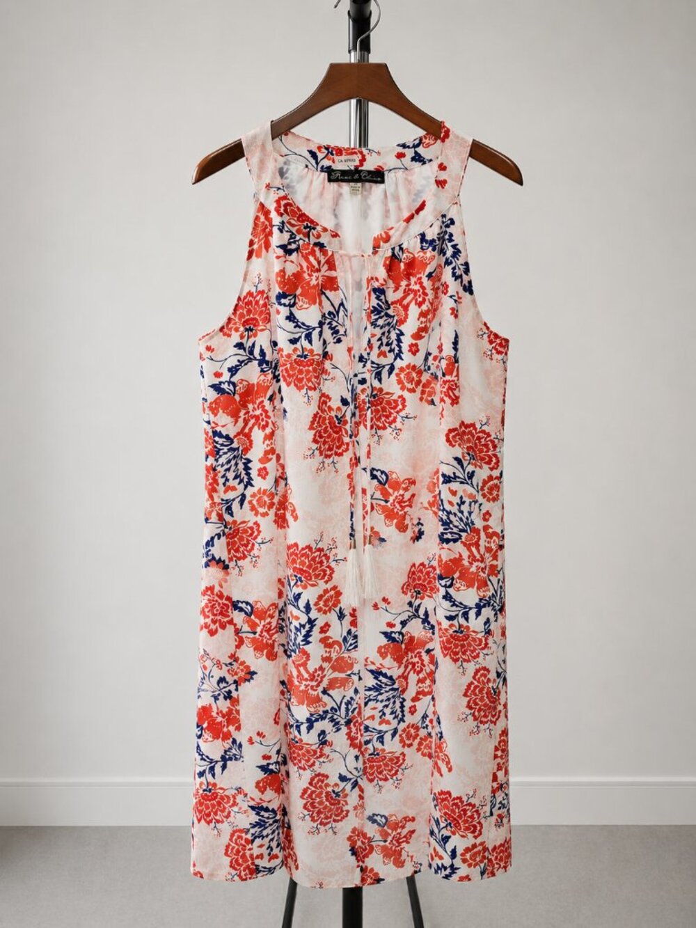 Rose & Olive Floral Shift Dress | Red Navy Print | Size S - never worn